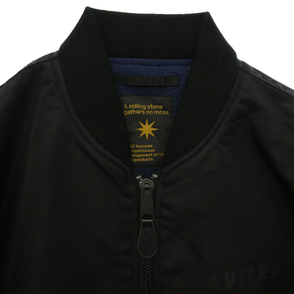 AVIREX アヴィレックス GDC ジーディーシー 25AW 783-5252039 × GDC ジーディーシー MA-1 ナイロン ボンバージャケット ブラック系 XL【中古】