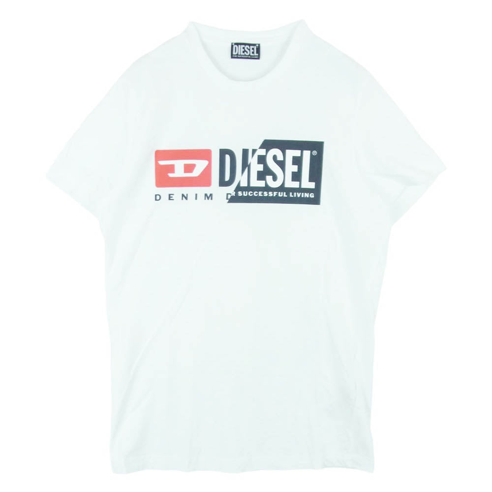 DIESEL ディーゼル DENIM DIVISION ロゴ 半袖 Tシャツ バングラデシュ製 ホワイト系 100 M【中古】