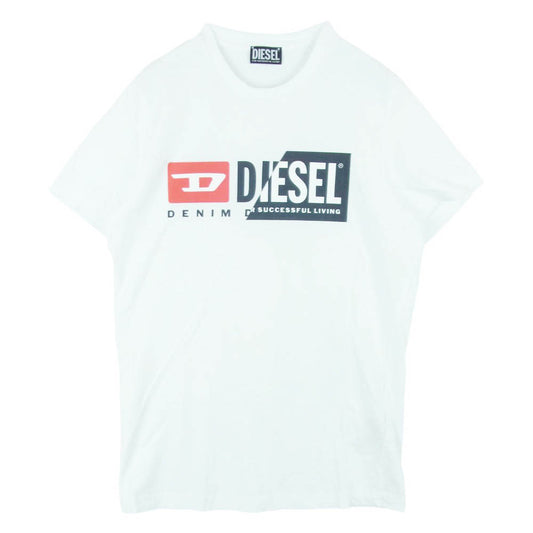 DIESEL ディーゼル DENIM DIVISION ロゴ 半袖 Tシャツ バングラデシュ製 ホワイト系 100 M【中古】