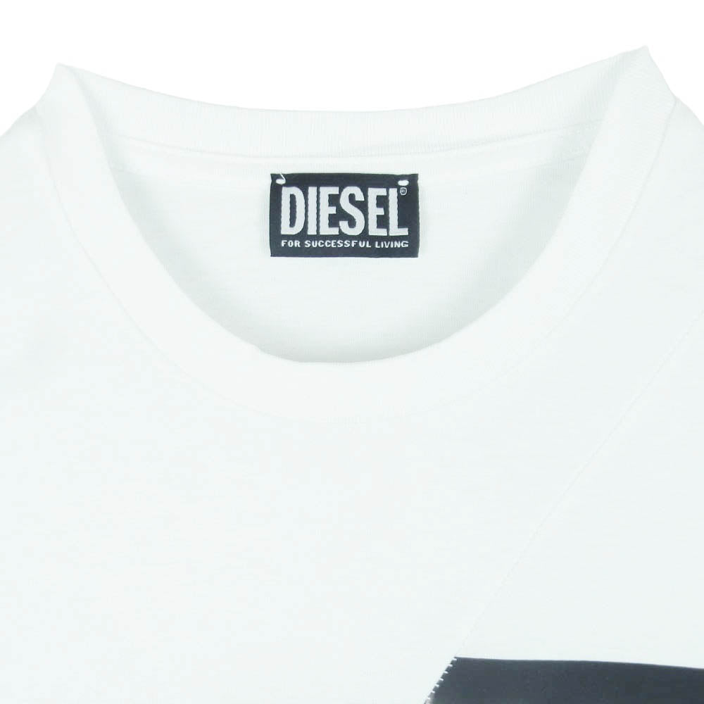 DIESEL ディーゼル DENIM DIVISION ロゴ 半袖 Tシャツ バングラデシュ製 ホワイト系 100 M【中古】
