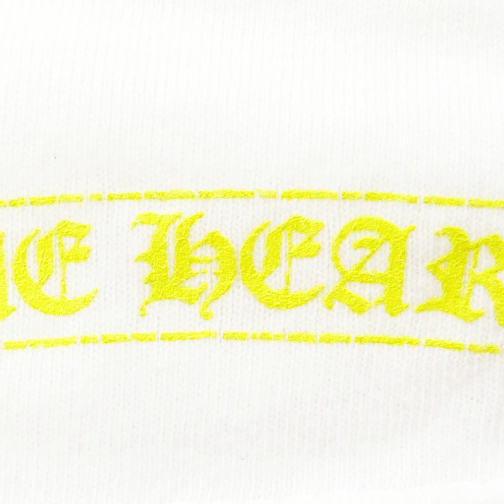 CHROME HEARTS クロムハーツ（原本無） MADE IN HOLLYWOOD VERTICAL LOGO TEE メイドインハリウッド ヴァーティカル ロゴ クルーネック ポケット 半袖 Tシャツ カットソー ホワイト系 L【中古】