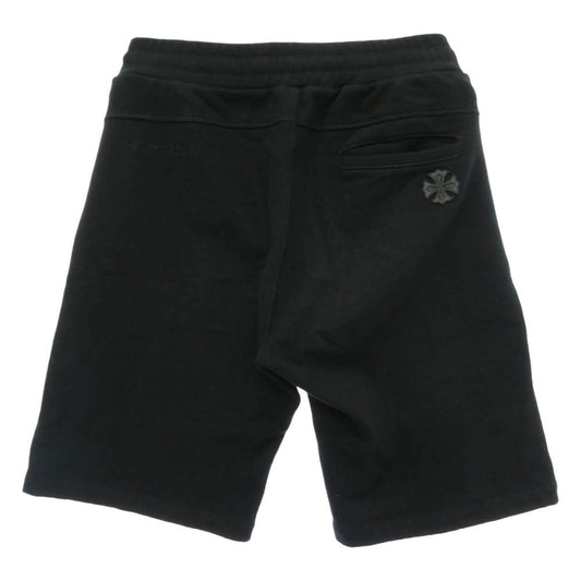 CHROME HEARTS クロムハーツ（原本無） Y NOT CHプラス レザーパッチ付き スウェット ハーフ パンツ ブラック系 M【中古】