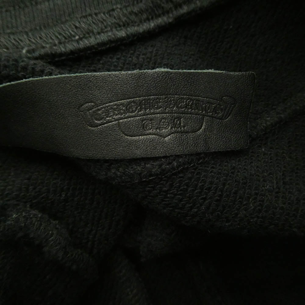 CHROME HEARTS クロムハーツ（原本無） Y NOT CHプラス レザーパッチ付き スウェット パンツ ブラック系 S【中古】