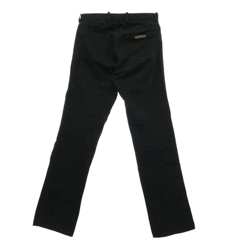 CHROME HEARTS クロムハーツ（原本無） OLD FLEURKNEE DNM PANTS オールド フレアニー デニム パンツ ブラック系 30【中古】