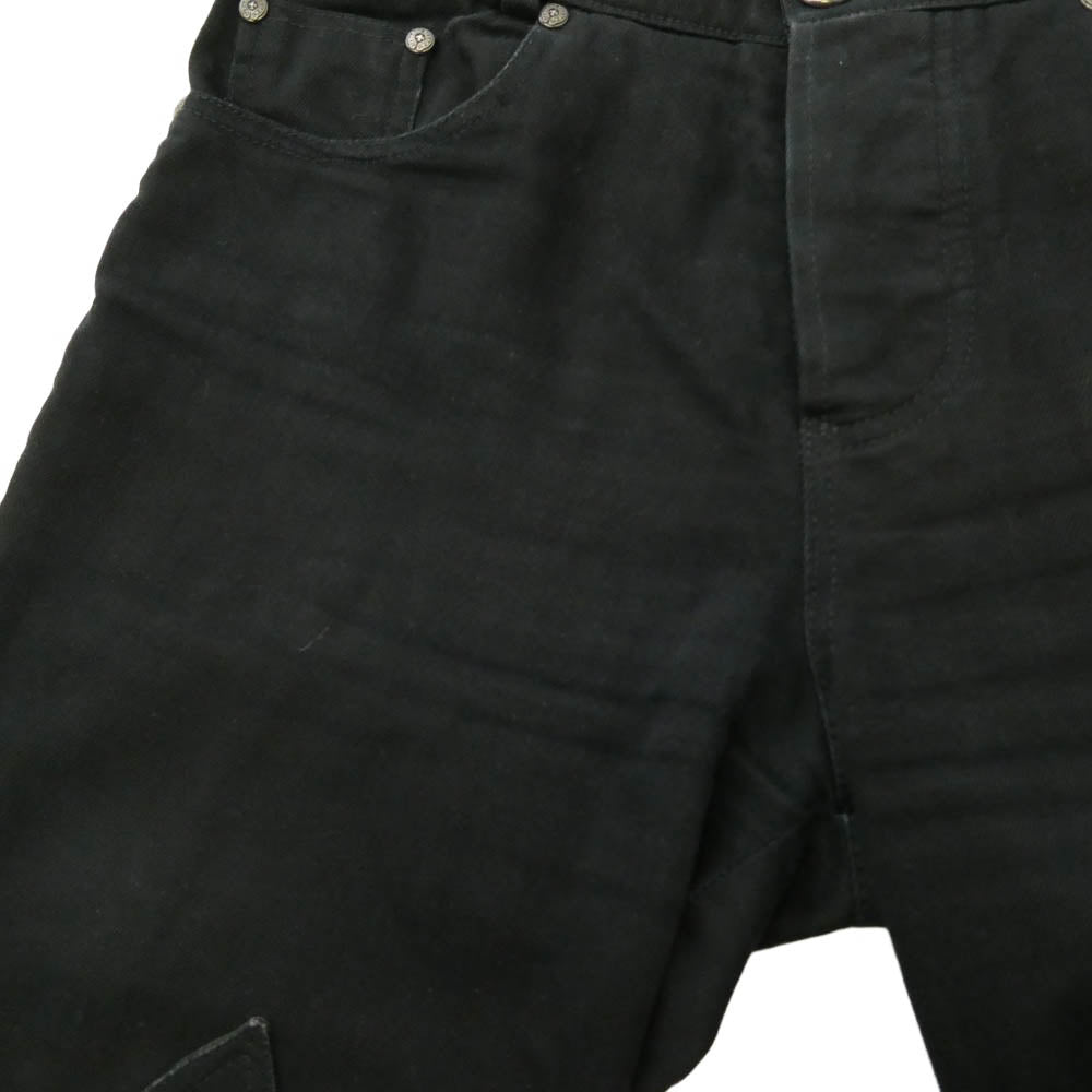 CHROME HEARTS クロムハーツ（原本無） OLD FLEURKNEE DNM PANTS オールド フレアニー デニム パンツ ブラック系 30【中古】