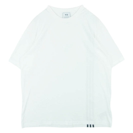 Y-3 Yohji Yamamoto ワイスリー ヨウジヤマモト H16335 M 3 STP SS TEE バック 3ストライプ 半袖 Tシャツ ホワイト系 XL【中古】