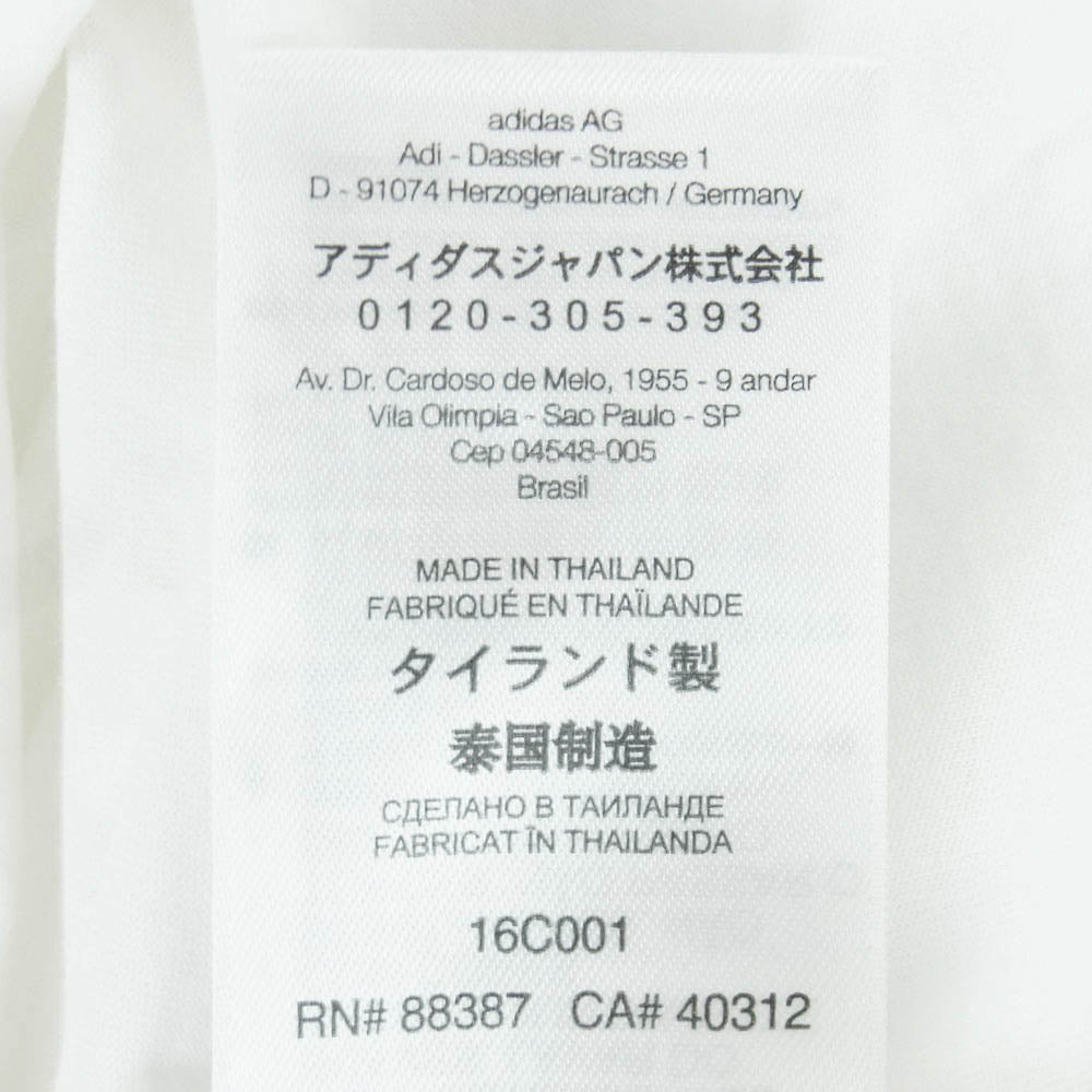 Y-3 Yohji Yamamoto ワイスリー ヨウジヤマモト H16335 M 3 STP SS TEE バック 3ストライプ 半袖 Tシャツ ホワイト系 XL【中古】