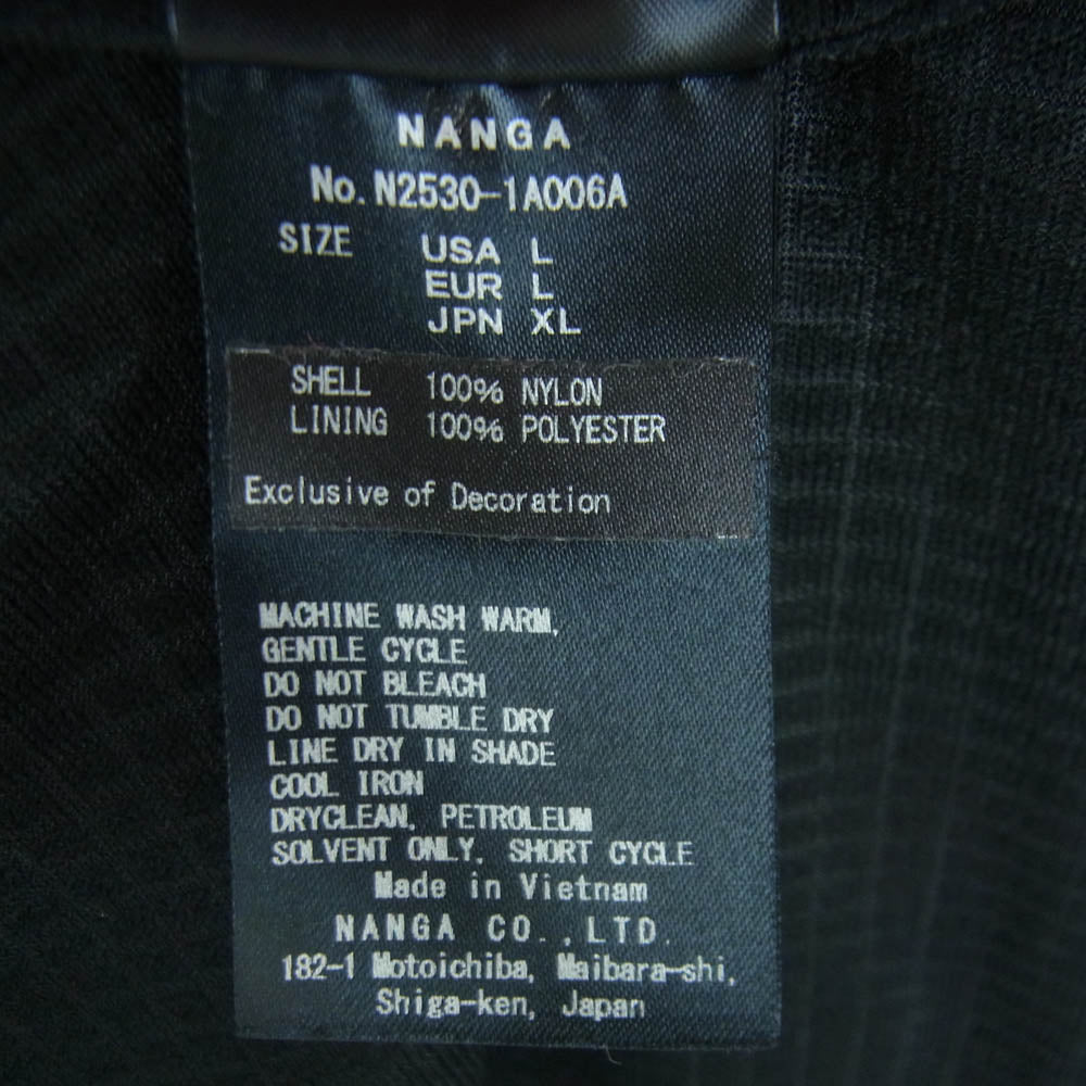 NANGA ナンガ N2530-1A006A WARM COACH JACKET ウォーム コーチ ジャケット ベトナム製 ダークネイビー系 XL【中古】