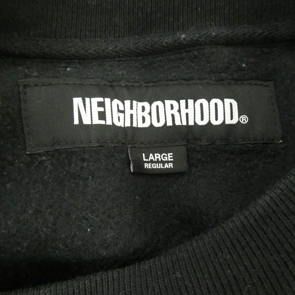 NEIGHBORHOOD ネイバーフッド 25AW 252BWNH-CSM01 SHELTECH WARM SWEAT SHIRT LS シェルテック ウォーム スウェット シャツ トレーナー ブラック系 L【中古】