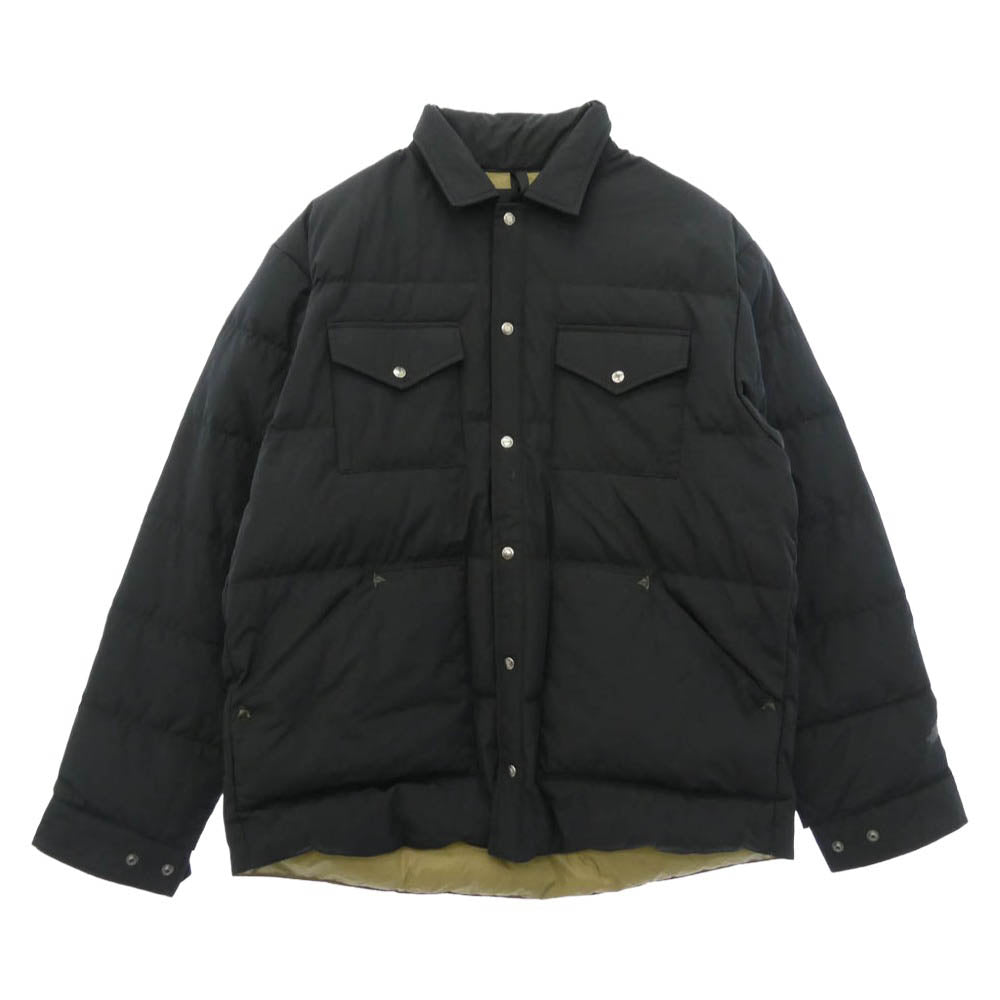 THE NORTH FACE ノースフェイス ND92532 Stuffed Shirt スタッフド シャツ ダウン ジャケット ブラック系 XL【中古】