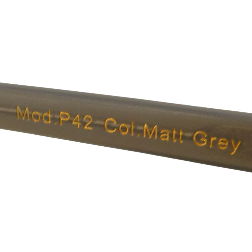 レスカ・ルネティエ P42 Col.Matt Grey オーバル メガネ 眼鏡 アイウェア フレーム：ブラウン系　レンズ：クリア系【中古】