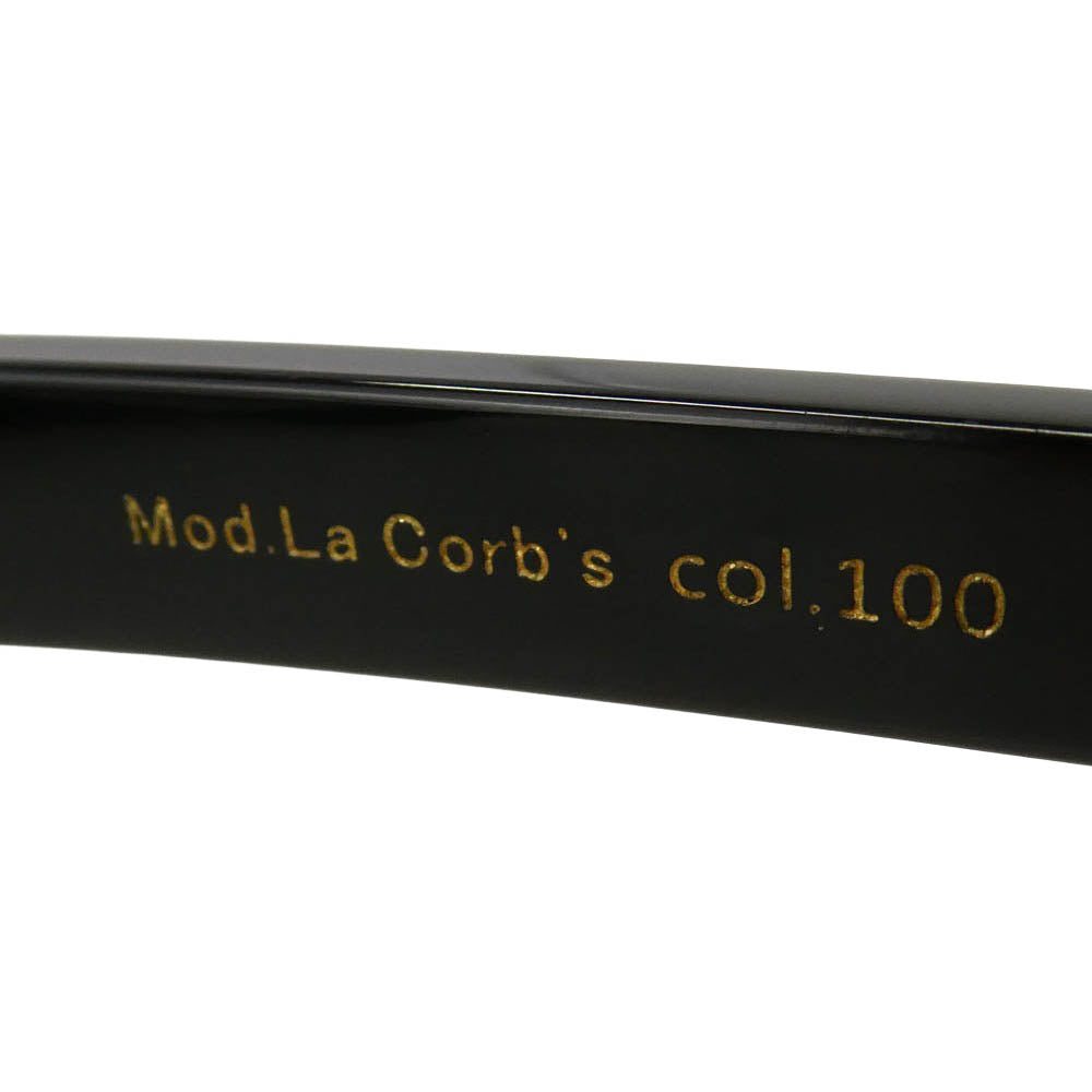 レスカ・ルネティエ La Corb's Col.100 丸メガネ 眼鏡 アイウェア フレーム：ブラック系　レンズ：クリア系【中古】