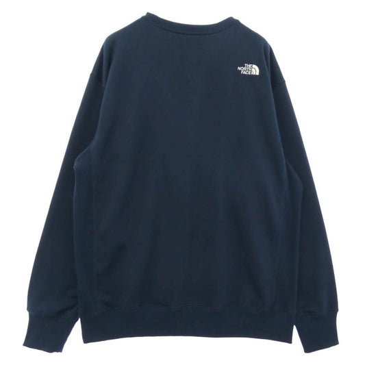 THE NORTH FACE ノースフェイス NT62238X SWEAT LG CREW 長袖 ロゴ刺繍 スウェット トレーナー ネイビー系 XL【中古】