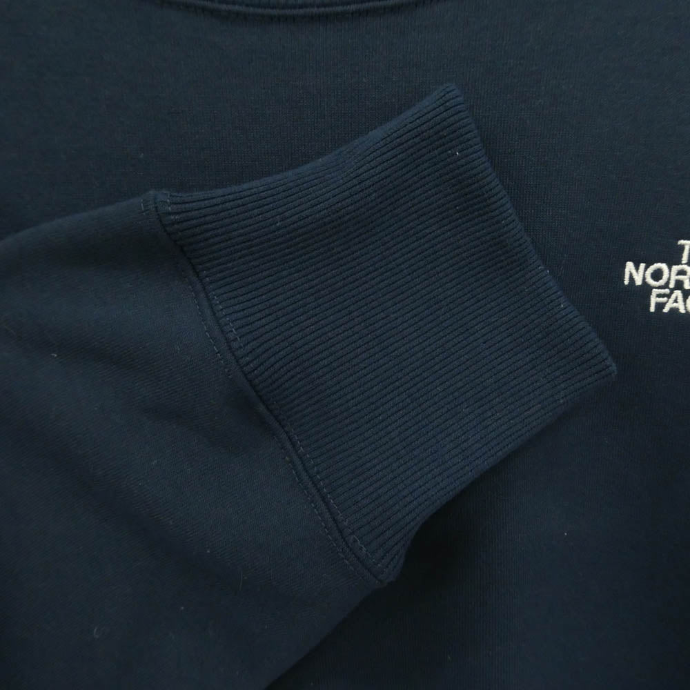 THE NORTH FACE ノースフェイス NT62238X SWEAT LG CREW 長袖 ロゴ刺繍 スウェット トレーナー ネイビー系 XL【中古】