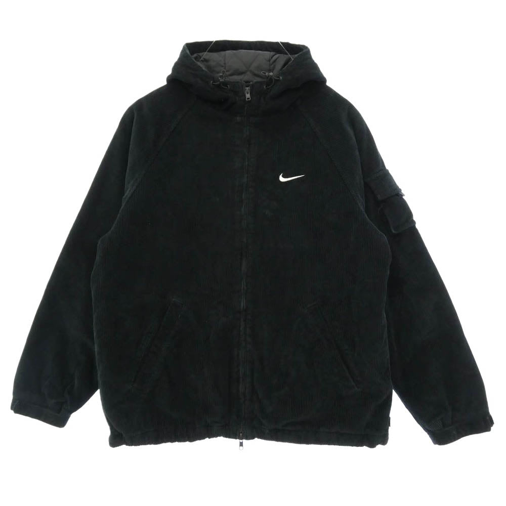Supreme シュプリーム NIKE ナイキ 22SS × NIKE ナイキ Arc Corduroy Hooded Jacket アーク コーデュロイ フーデッド ジャケット ブラック系 M【中古】