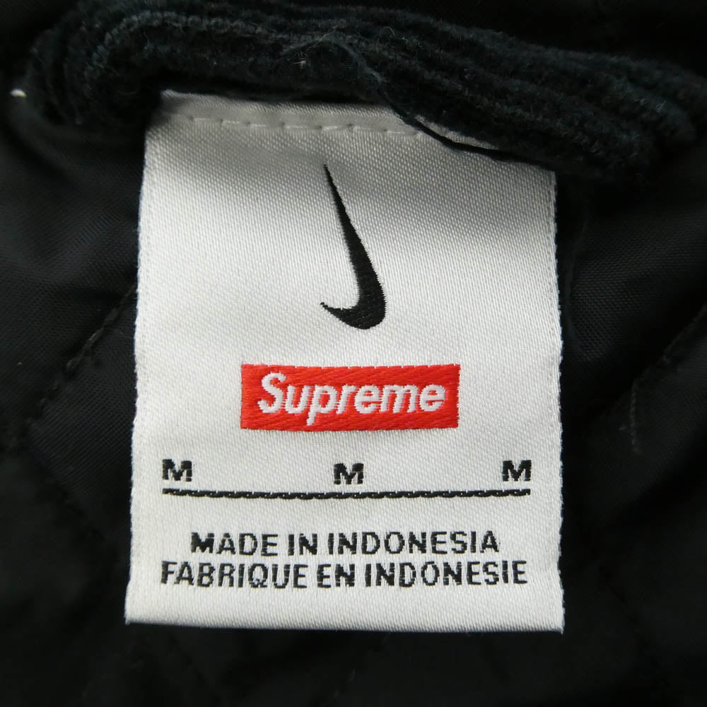 Supreme シュプリーム NIKE ナイキ 22SS × NIKE ナイキ Arc Corduroy Hooded Jacket アーク コーデュロイ フーデッド ジャケット ブラック系 M【中古】