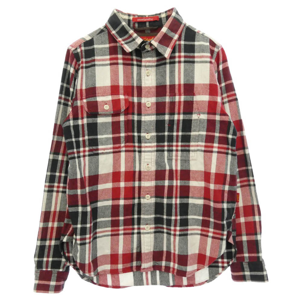 WOOLRICH ウールリッチ 長袖 チェック シャツ マルチカラー系 レッド系 M【中古】