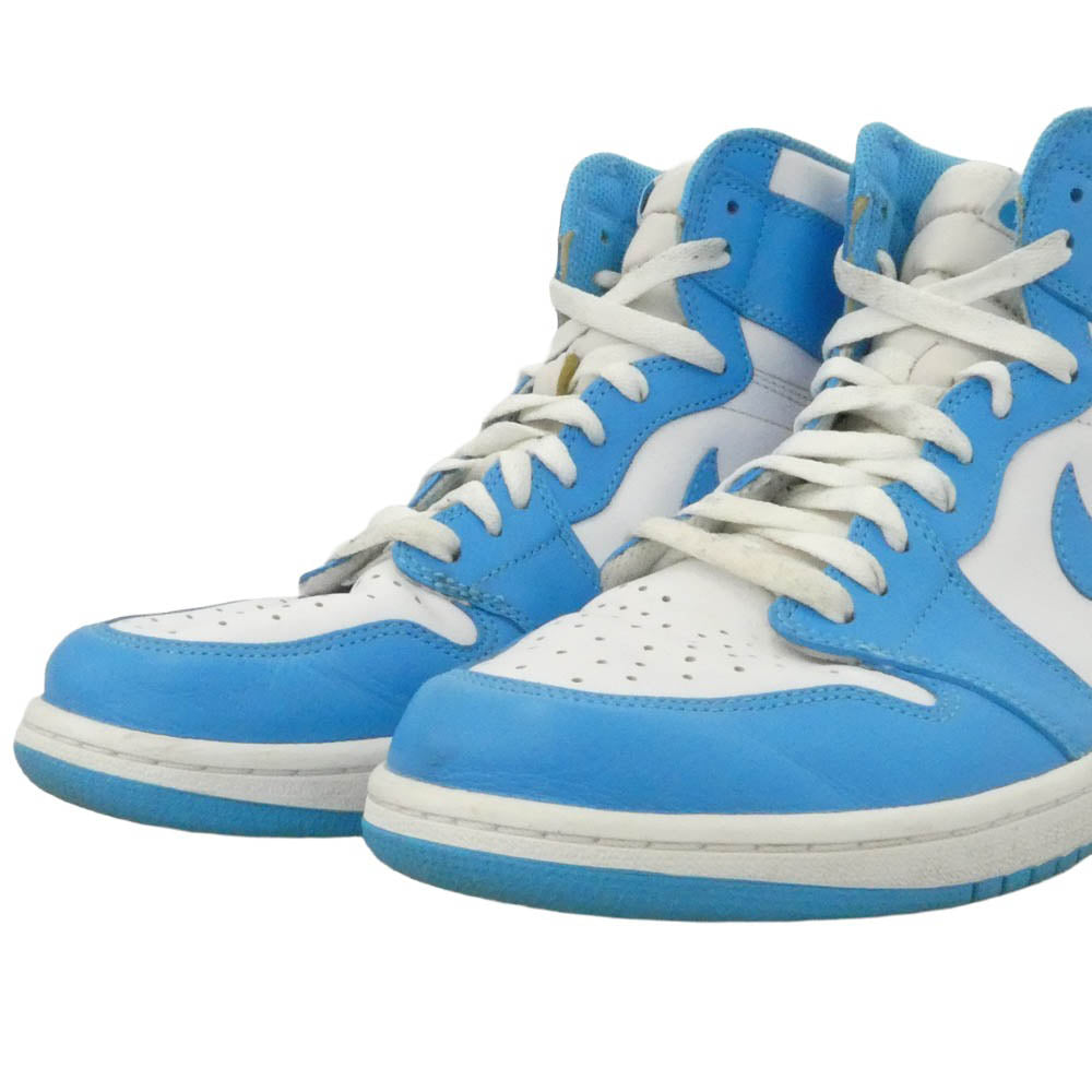 NIKE ナイキ 555088-117 Air Jordan 1 Retro High UNC AJ1 エアジョーダン1 レトロ ハイ ハイカット スニーカー ライトブルー系 ホワイト系 28.5cm【中古】