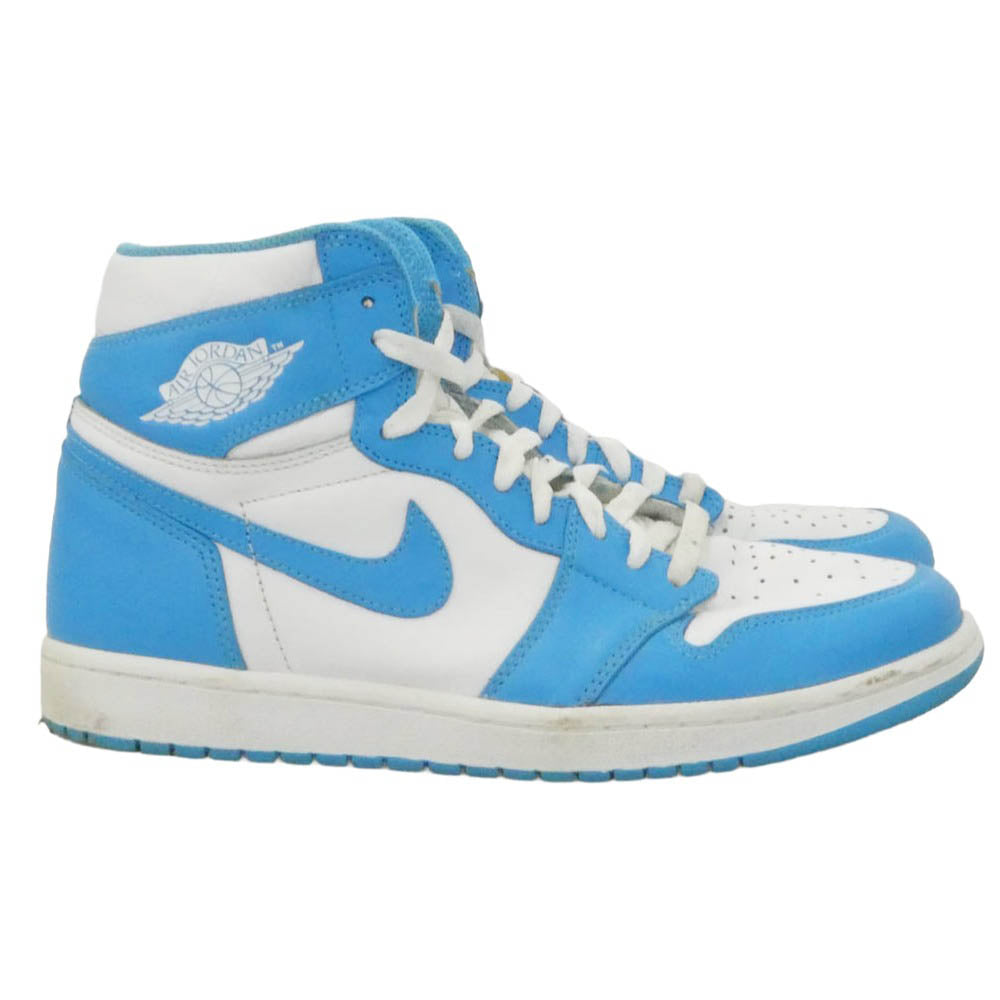 NIKE ナイキ 555088-117 Air Jordan 1 Retro High UNC AJ1 エアジョーダン1 レトロ ハイ ハイカット スニーカー ライトブルー系 ホワイト系 28.5cm【中古】