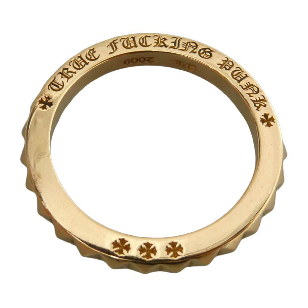 CHROME HEARTS クロムハーツ（原本無） 22K TFP PNK BIG トゥルー ファッキンパンク ビッグパンク リング ゴールド系 22号【中古】