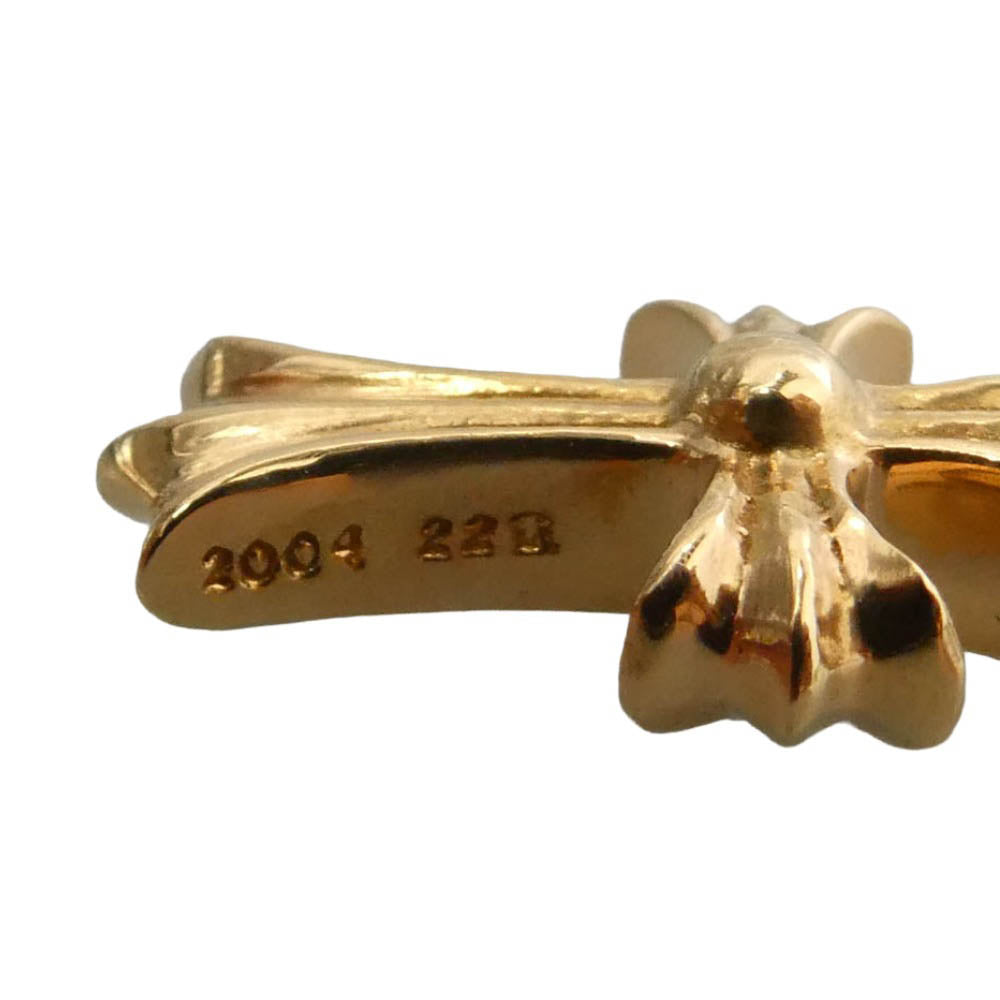 CHROME HEARTS クロムハーツ（原本無） 2026年購入時レシート原本付属 22K CRS BBYFAT P SAP B ベイビーファットチャーム パヴェブルーサファイア ペンダントトップ ゴールド系 ブルー系【極上美品】【中古】