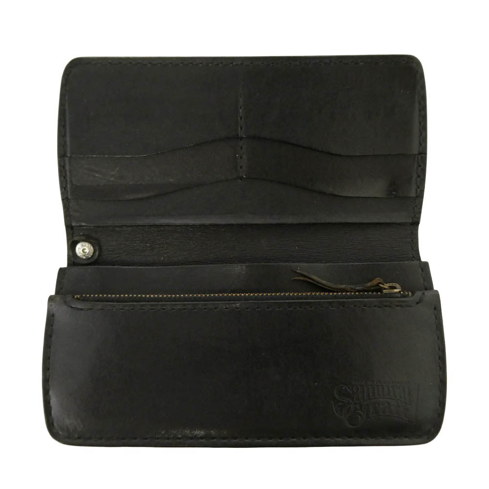 SAMURAI CRAFT サムライクラフト レザー ロング ウォレット 長財布 ブラック系【中古】