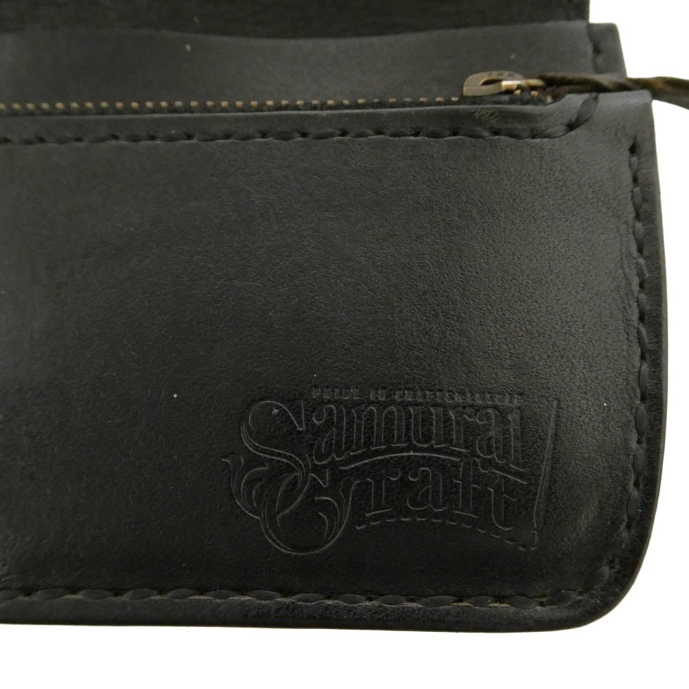 SAMURAI CRAFT サムライクラフト レザー ロング ウォレット 長財布 ブラック系【中古】