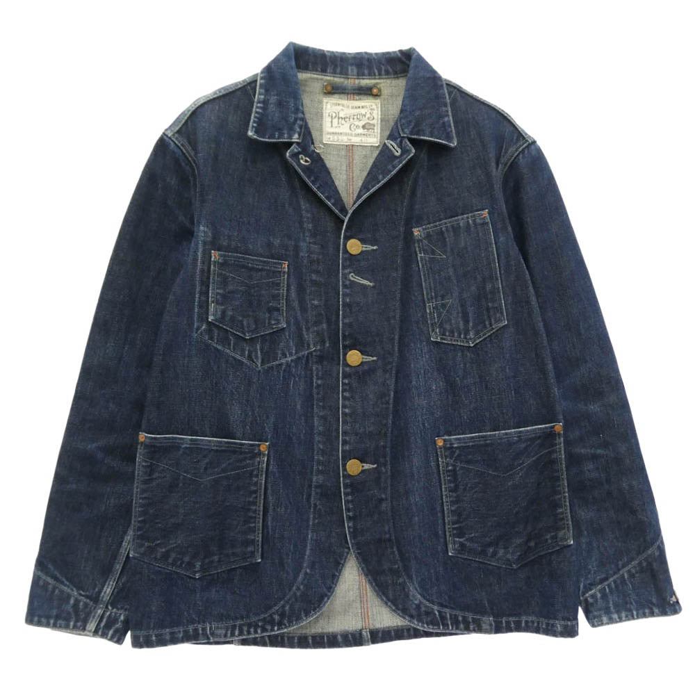 Pherrow's フェローズ Lot 555 1920s Style デニム カバーオール ジャケット インディゴブルー系 40【中古】