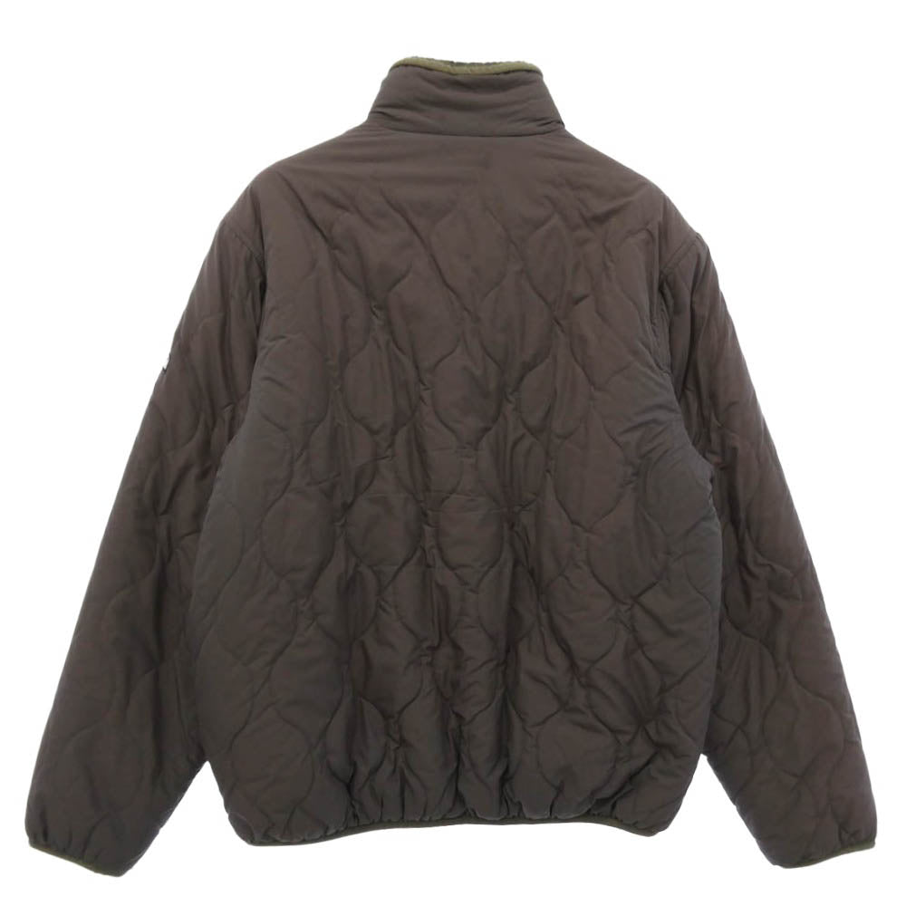STUSSY ステューシー 00s Old Stussy リバーシブル フリース ナイロンキルト ジャケット ブラウン系 L【中古】