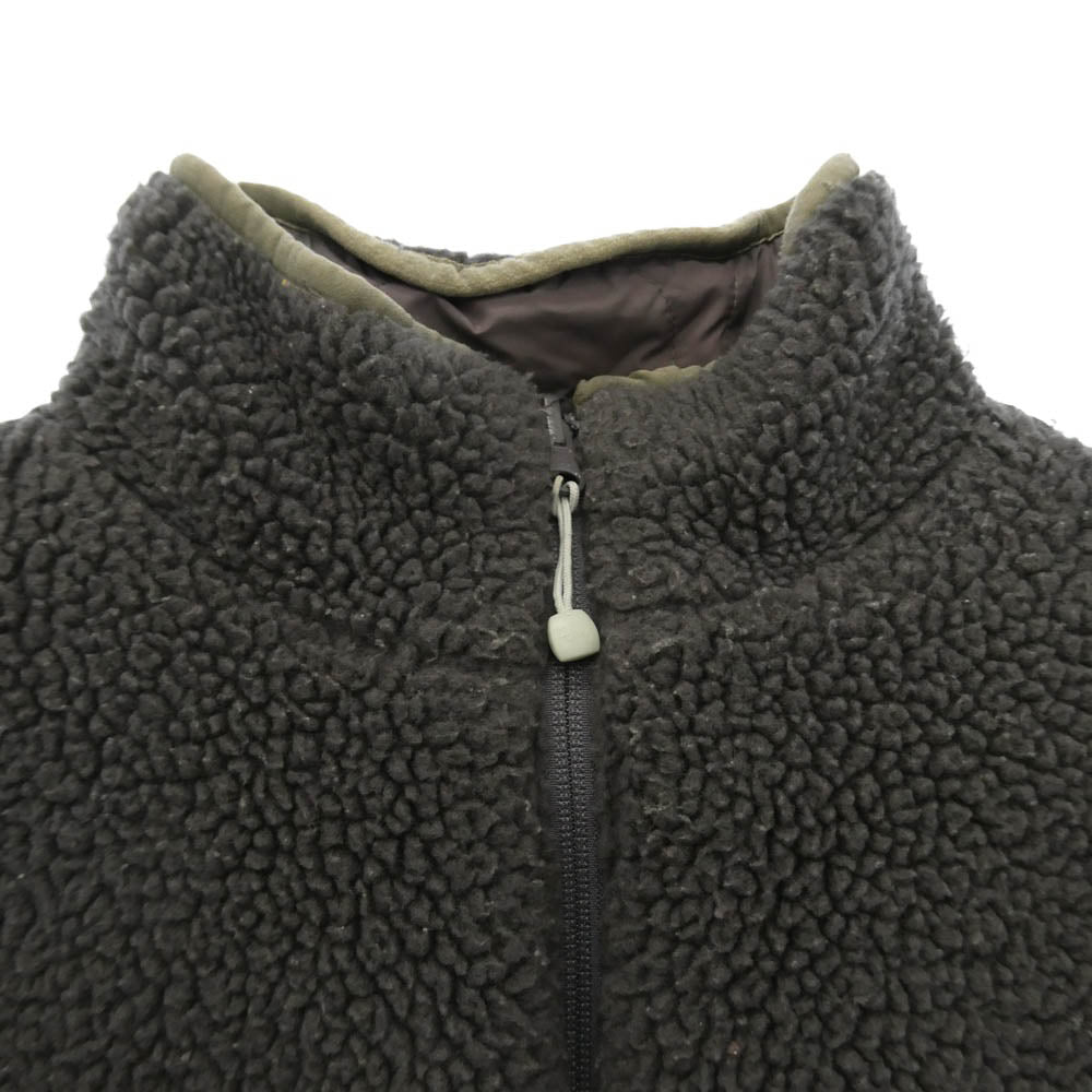 STUSSY ステューシー 00s Old Stussy リバーシブル フリース ナイロンキルト ジャケット ブラウン系 L【中古】