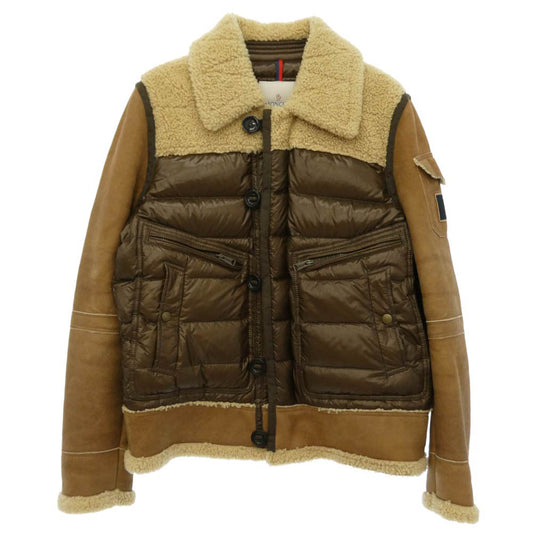 MONCLER モンクレール 220914131215 DELACROIX ドラクロア ムートン ダウンジャケット ブラウン系 3【中古】