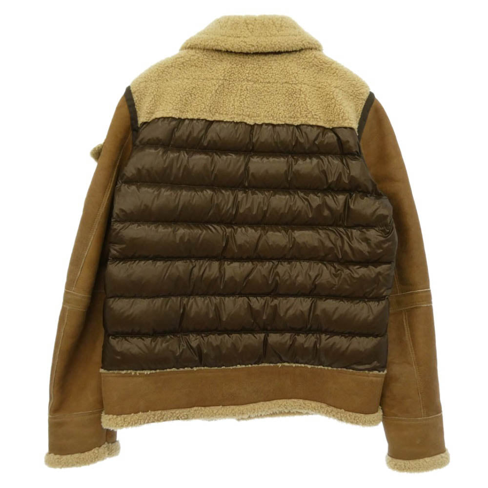 MONCLER モンクレール 220914131215 DELACROIX ドラクロア ムートン ダウンジャケット ブラウン系 3【中古】