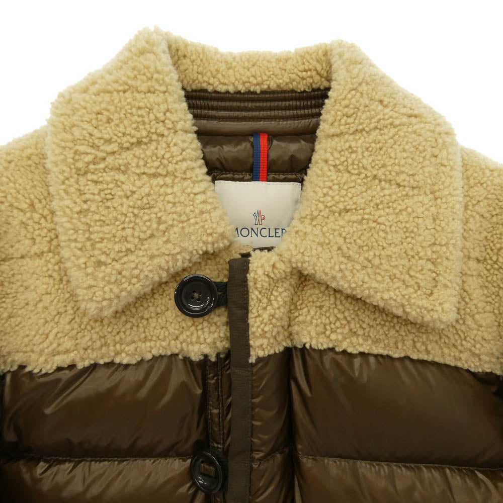 MONCLER モンクレール 220914131215 DELACROIX ドラクロア ムートン ダウンジャケット ブラウン系 3【中古】