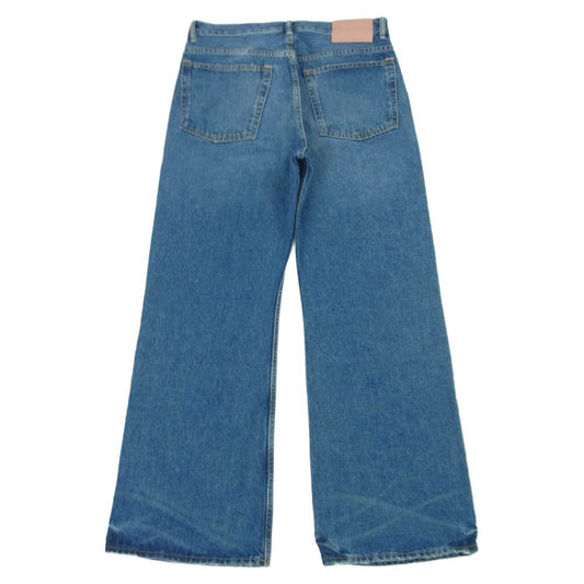 ACNE STUDIOS アクネストゥディオズ B00325 2021M ダメージ加工 ワイドレッグ デニム パンツ インディゴブルー系 30【中古】