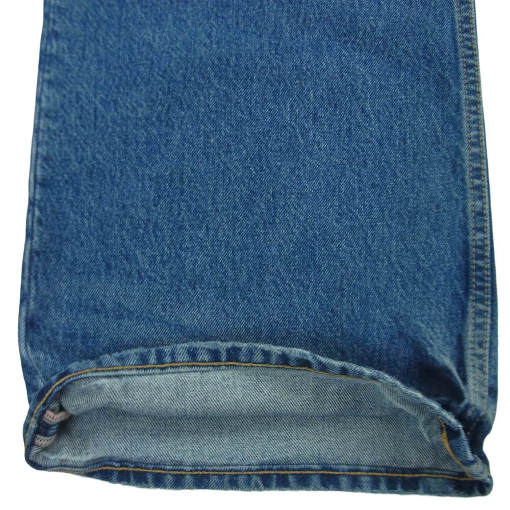 ACNE STUDIOS アクネストゥディオズ B00325 2021M ダメージ加工 ワイドレッグ デニム パンツ インディゴブルー系 30【中古】
