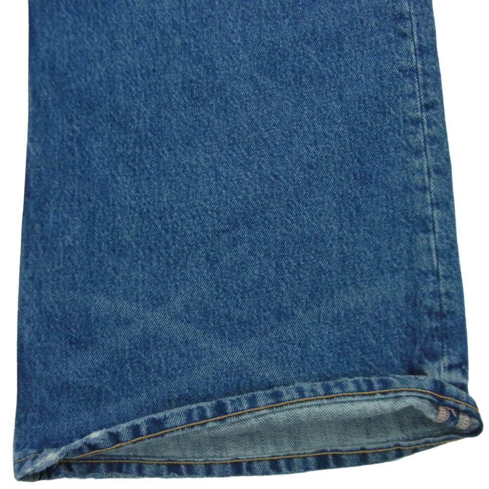 ACNE STUDIOS アクネストゥディオズ B00325 2021M ダメージ加工 ワイドレッグ デニム パンツ インディゴブルー系 30【中古】