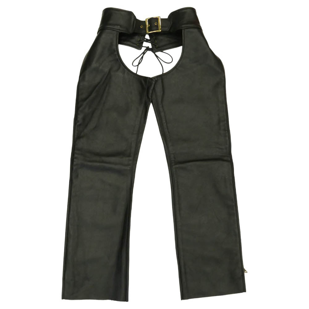 VANSON バンソン バイクウェア レザー チャップス パンツ ブラック系 24【中古】