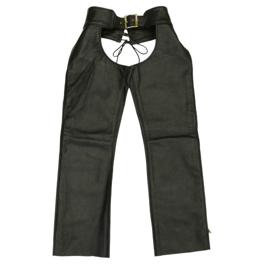 VANSON バンソン バイクウェア レザー チャップス パンツ ブラック系 24【中古】