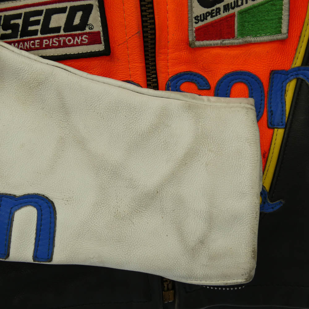 VANSON バンソン TALON ZIP USA製 ワンスター チーム レーシング レザー ジャケット ブラック系 42【中古】