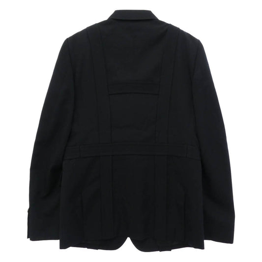 COMME des GARCONS HOMME DEUX コムデギャルソンオムドゥ 26SS DQ-J045 BELTED JACKET ベルテッドデザイン ダブルバックル パラシュート テーラードジャケット ネイビー系 XS【極上美品】【中古】