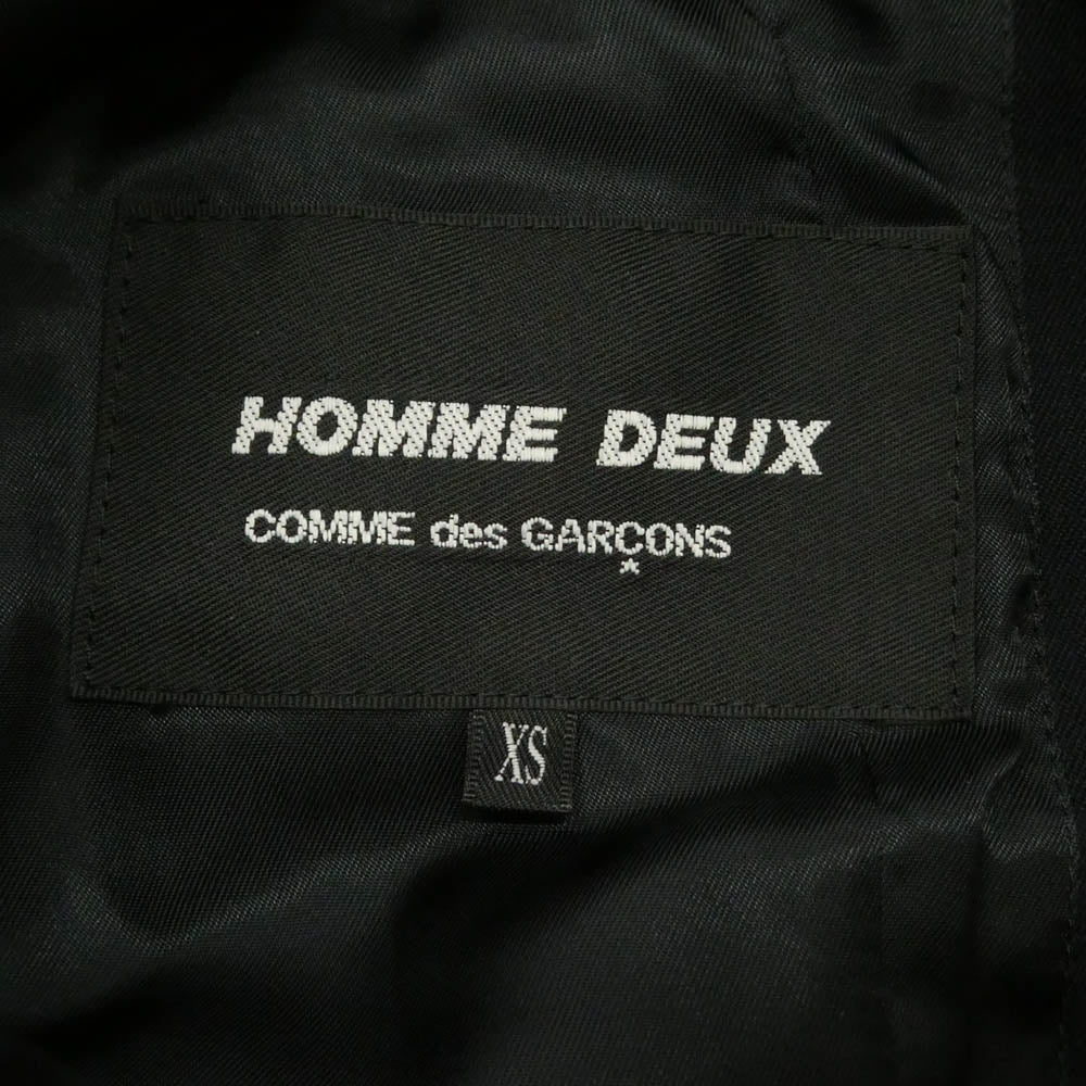 COMME des GARCONS HOMME DEUX コムデギャルソンオムドゥ 26SS DQ-J045 BELTED JACKET ベルテッドデザイン ダブルバックル パラシュート テーラードジャケット ネイビー系 XS【極上美品】【中古】