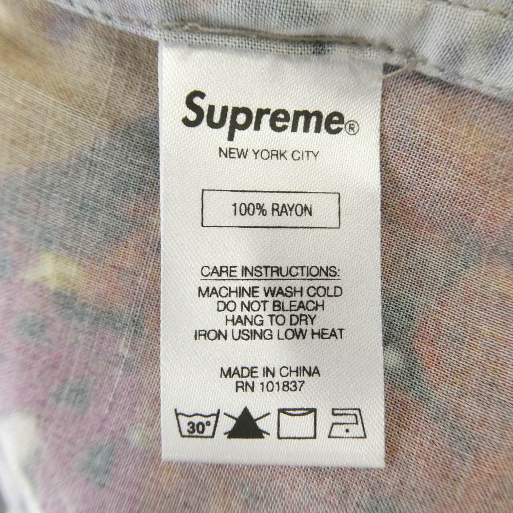 Supreme シュプリーム Kelley More Love Hours Rayon Shirt ケリー モア ラブ アワーズ レーヨン 半袖 シャツ イエロー系 M【中古】