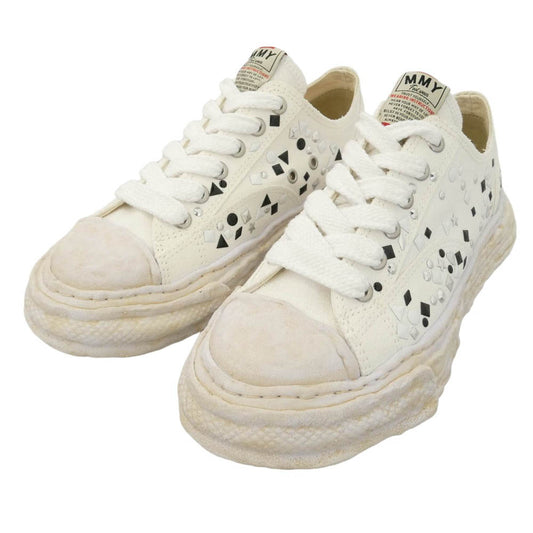 MIHARA YASUHIRO ミハラヤスヒロ A16FW724 PETERSON23 OG Sole Embellished Canvas Low top Sneaker ピーターソン23 オージー ソール エンブリッシュド キャンバス ローカット スニーカー ホワイト系 41【新古品】【未使用】【中古】
