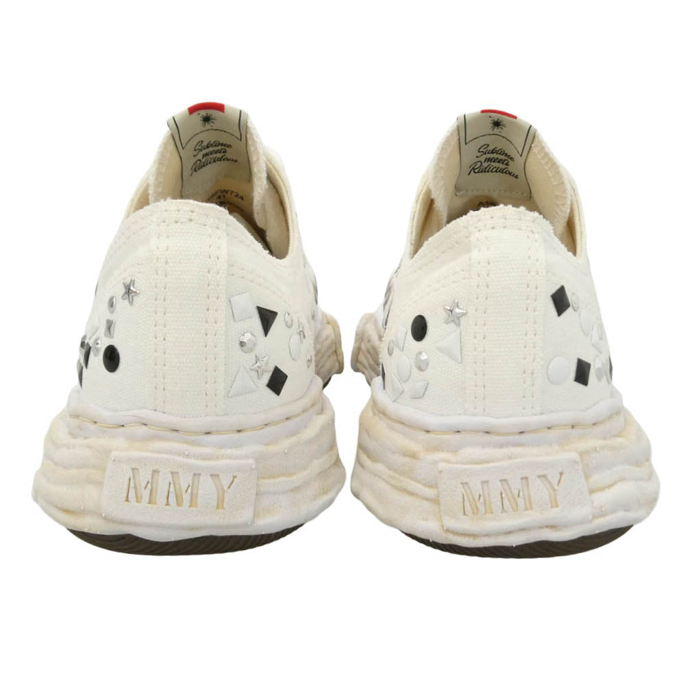 MIHARA YASUHIRO ミハラヤスヒロ A16FW724 PETERSON23 OG Sole Embellished Canvas Low top Sneaker ピーターソン23 オージー ソール エンブリッシュド キャンバス ローカット スニーカー ホワイト系 41【新古品】【未使用】【中古】
