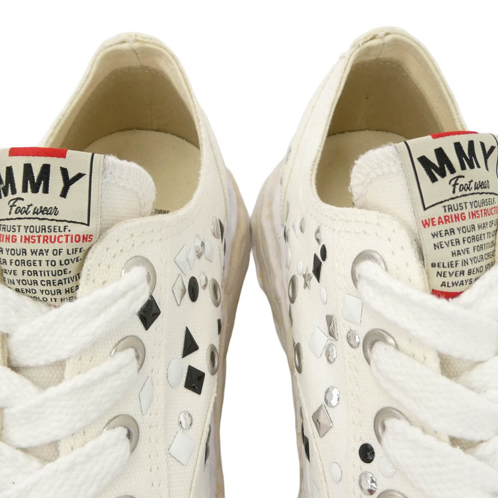 MIHARA YASUHIRO ミハラヤスヒロ A16FW724 PETERSON23 OG Sole Embellished Canvas Low top Sneaker ピーターソン23 オージー ソール エンブリッシュド キャンバス ローカット スニーカー ホワイト系 41【新古品】【未使用】【中古】