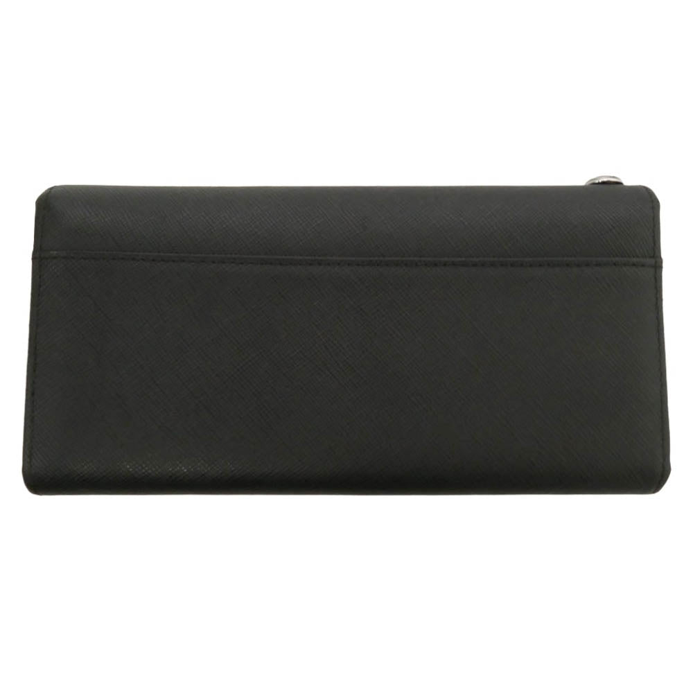 アルテミスクラシック ACW0015 ギャランティ付属 Genuine leather saffiano corner wallet 本革 サフィアーノ コーナー ウォレット 財布 ブラック系【中古】