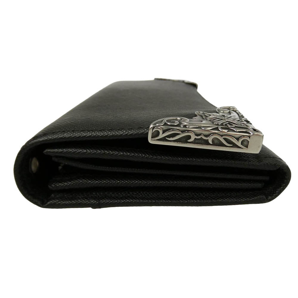 アルテミスクラシック ACW0015 ギャランティ付属 Genuine leather saffiano corner wallet 本革 サフィアーノ コーナー ウォレット 財布 ブラック系【中古】
