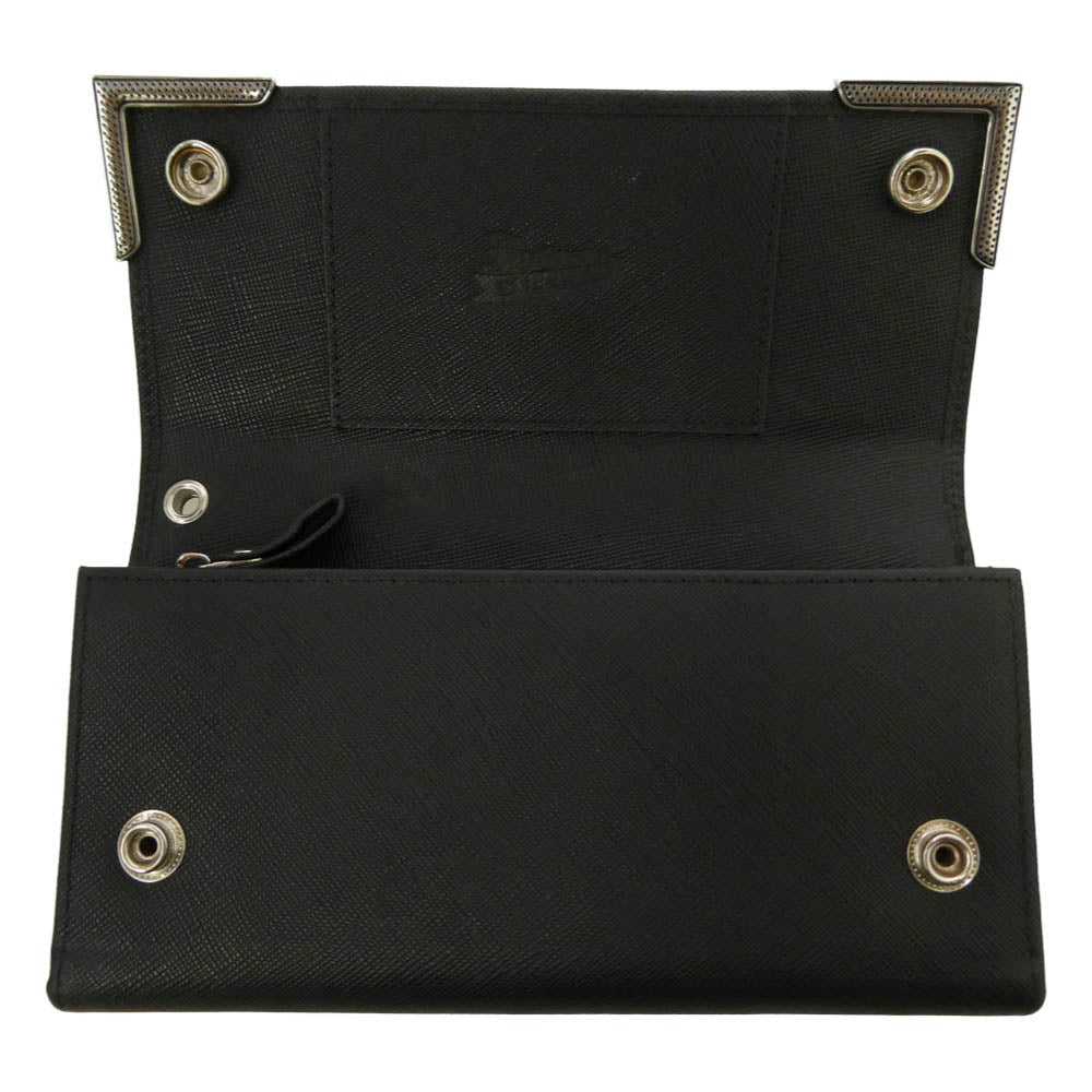 アルテミスクラシック ACW0015 ギャランティ付属 Genuine leather saffiano corner wallet 本革 サフィアーノ コーナー ウォレット 財布 ブラック系【中古】