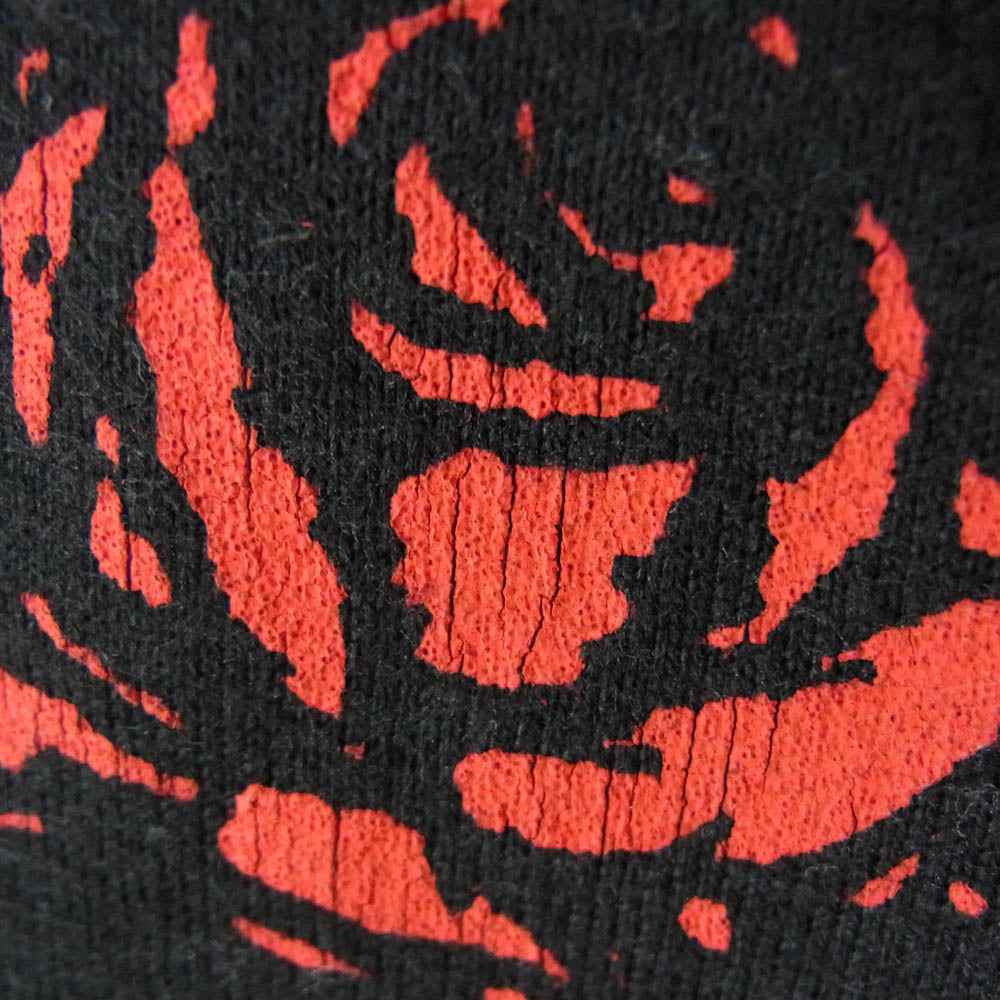 NUMBER(N)INE ナンバーナイン 06SS ガンズ期 アーカイブ 宮下貴裕本人期 WELCOME TO THE SHADOW クロスローズ ダメージ加工 半袖 Tシャツ ブラック系 2【中古】