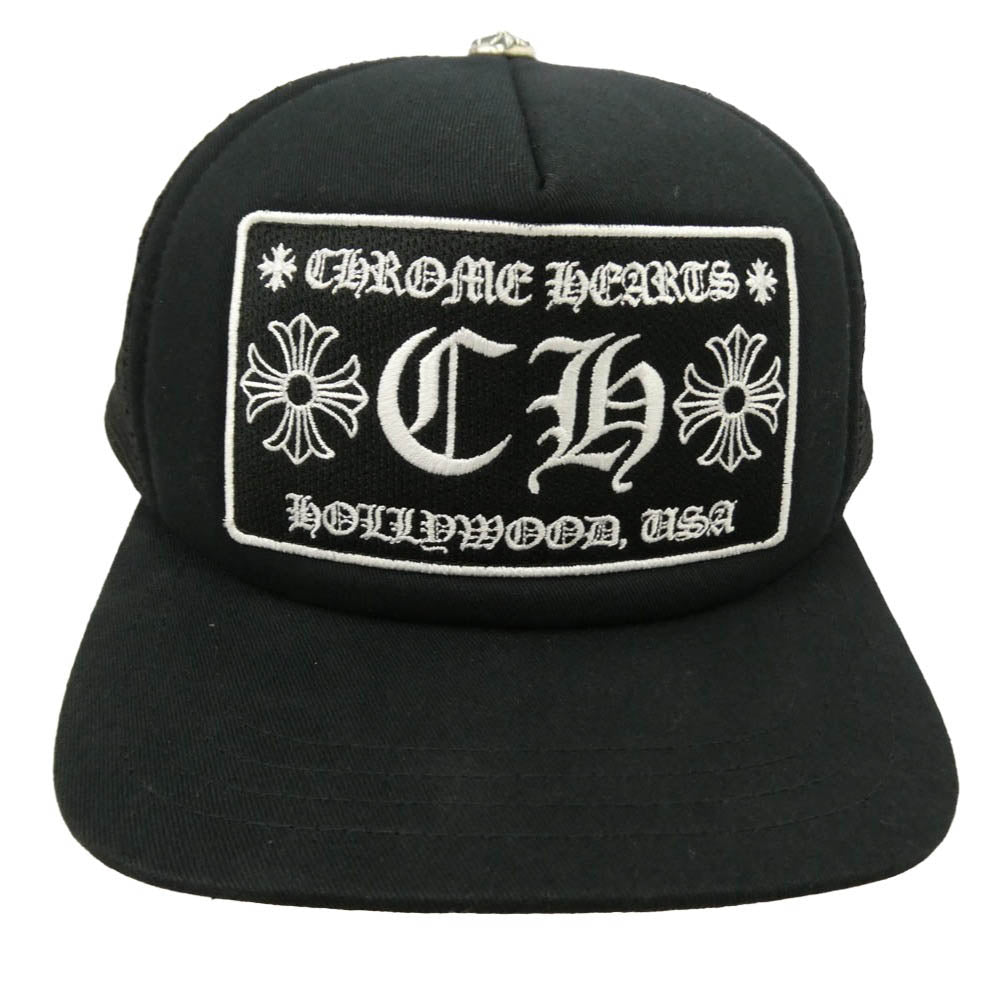 CHROME HEARTS クロムハーツ（原本無） CH Hollywood USA Limited TRUCKER CAP ハリウッド限定トラッカー メッシュ キャップ 帽子 ブラック系 51-61【中古】